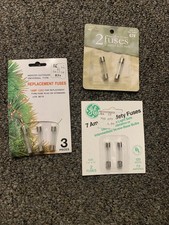 7 Amp Fuses for C7 and C9 Christmas Light Strings 1 1/4" x 1/4" Total of 7 fuses