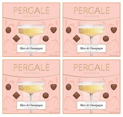 4 PERGALE Marc De Champagne Milk Chocolate Candies with Smooth Filling 114g 4oz