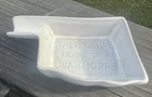 Vintage Frankoma “YALE OKLA. Home Of JIM THORPE” Cigar Ashtray White