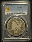 PCGS G 04 1889 CC United States Morgan Silver  Dollar S$1 Coin-086