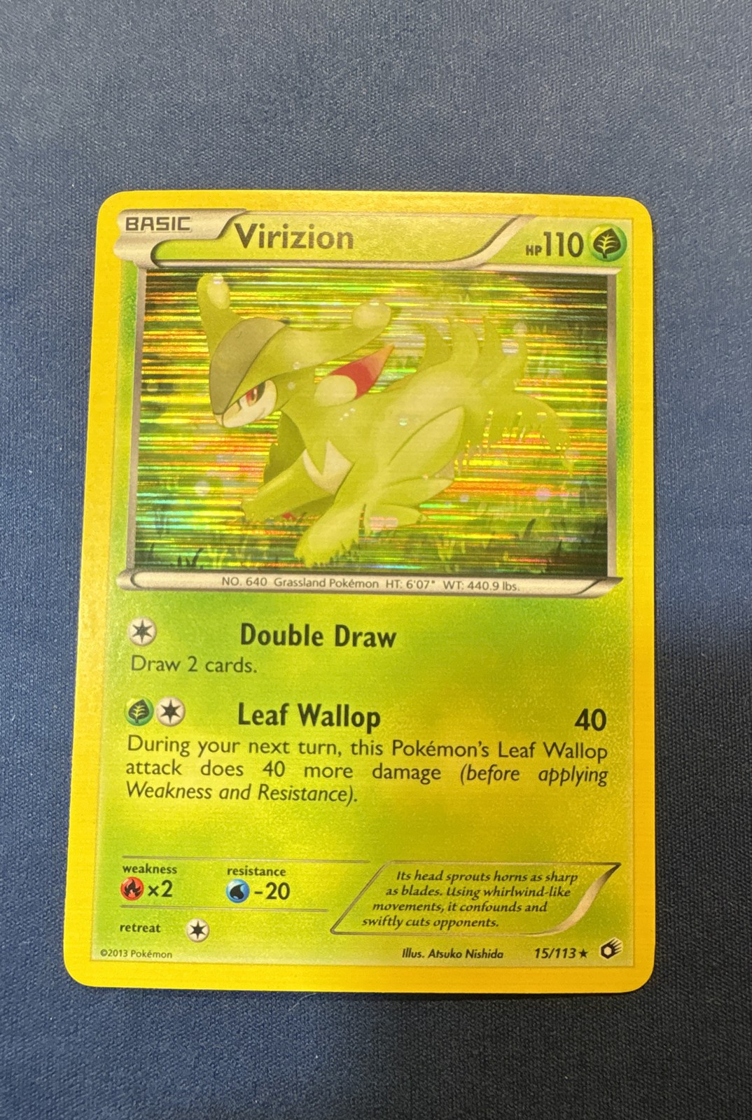 Virizion 15/113 Legendary Treasures Holo Pokemon