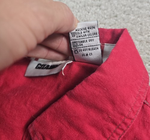 Vintage 80s Gitano M Short Sleeve Button Up Red Shirt Retro Casual Solid 90s - Picture 17 of 20