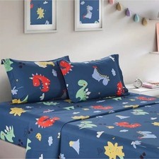 Markutas Fun Dino Dinosaur 100 Cotton Full Sheet Set Pillow Case Kids Fun Cute