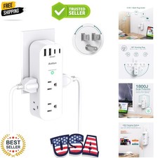 Surge Protector Wall Outlet Extender, Multi Plug Outlet with Rotating Plug, 6...