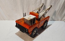 Tonka Mighty Tonka XMB-975 Orange White Black Pressed Steel Tow Truck Vehicle