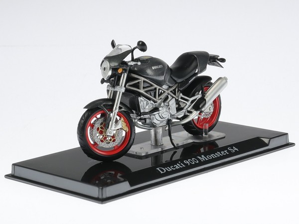 Ducati 900 Monster S4 Anthr. Superbike Motorrad Modell 112 Atlas 1:24-image