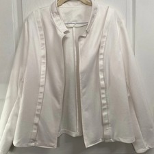 Women Pleated Blazer White Size XL NWOT Soft