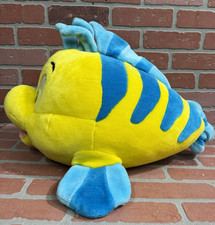 VTG DISNEY THE LITTLE MERMAID FLOUNDER JUMBO PLUSH FISH ANIMAL 24" P1