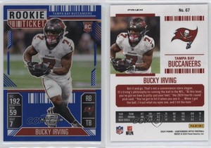 2024 Panini Contenders Optic Ticket Blue Prizm /99 Bucky Irving #67 Rookie RC