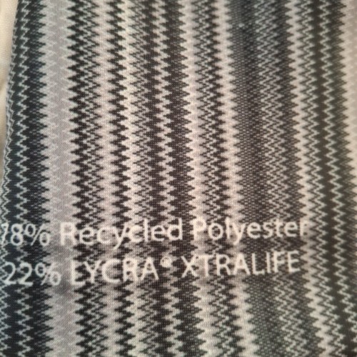 Yoga Democracy XS Umweltfreundliche gestreifte Leggings Schwarz Grau USA Hergestellt Recycelt - Bild 4 von 15