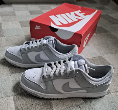 Nike Dunk Low Retro Low Top Sneaker Weiß/Grau EU 43 UK 8,5