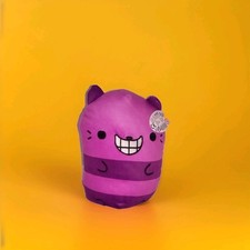 CATS VS PICKLES Jumbo Cheshire Cat 8.6"-NWT Beanbag Soft Plush Purple Stripes