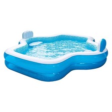 Members Mark Elegant Family Pool 10 Feet Long 2 Inflatable Seats with Backres...