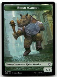 Rhino Warrior // Elemental (0009) Double-Sided Token