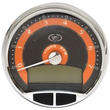 Cobalt Boat Tachometer Gauge | Oversized Digital Medallion Orange