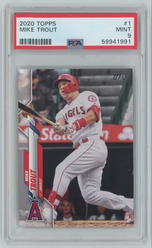 2020 Topps Series 1 Mike Trout PSA 9 Los Angeles Angels #1 C24