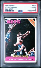 1975 Topps #300 Julius Erving All-Star PSA 6