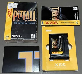 Pitfall Mayan Adventure Sega Genesis 32x Complete w/ Box Manual Fold out Poster