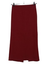 ZARA Gonna a Tubino Donna Rossa Elegante Midi (IT 38, EU 34, INT XS)