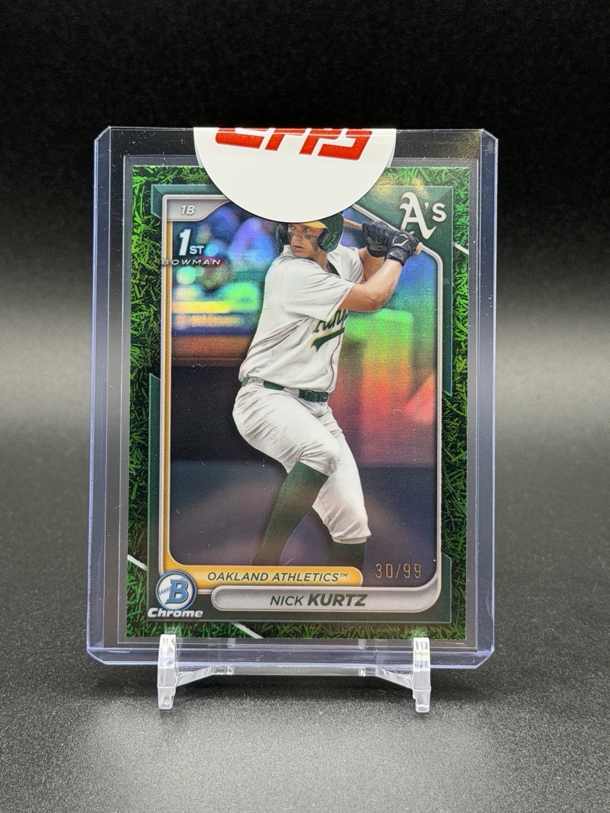 Nick Kurtz 2024 Bowman Draft Chrome Green Grass Refractor /99 #BDC-56 1st Bowman