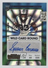 2021 Panini Contenders Ticket Wild Card Round Spencer Brown Rookie Auto RC 0cv. rookie card picture