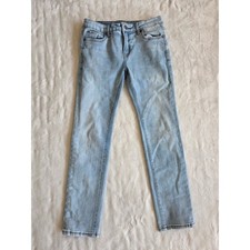 7 For All Mankind Paxton Light Wash Distressed Skinny Jeans Girls Size 10
