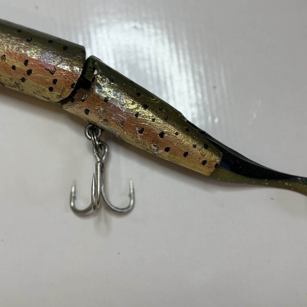 Leurre De Pêche Vintage Allan Cole AC Plug – Bois Fait Main – 12 Cm