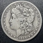 1895-S Morgan Silver Dollar Silver Coin VF Very Fine Cleaned Tough Key Date