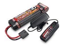 Traxxas 1/10 Stampede 2WD BL-2s Power Cell 7C 8.4V NiMH Battery 3000mAh, Charg