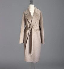 Luxus Mantel 100% Reiner Kaschmir | Doubleface |Handgenäht | Zeitlos Beige/Camel