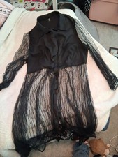 Shein Curve Dress Black Lace Overlay Camel Underlay Size 2xl