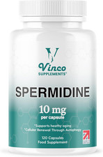 Vinco Spermidine Supplement - 10mg x 120 High Strength Spermidine Capsules - 99%