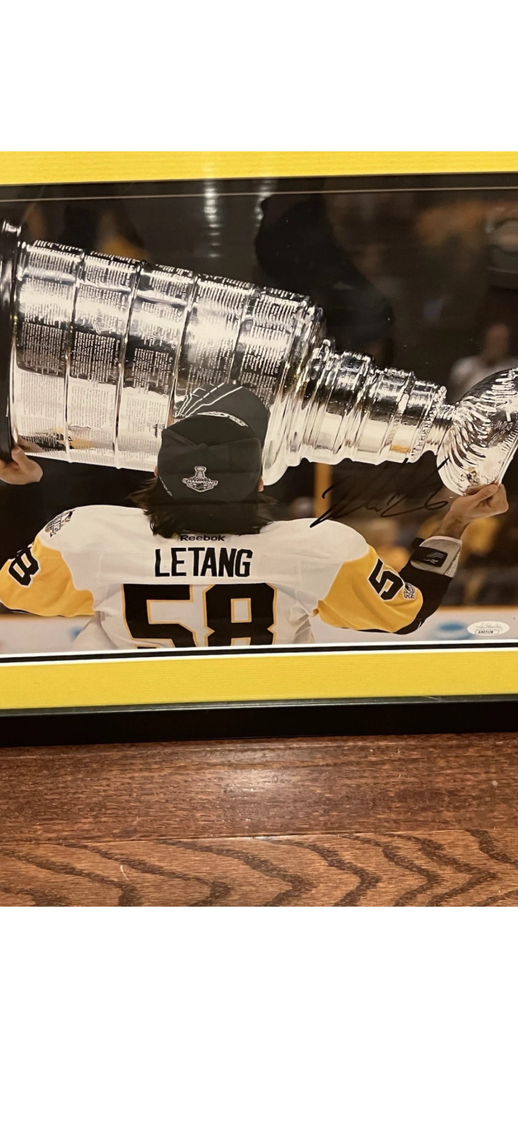 Crosby Malkin Letang Pittsburgh Penguins Autographed Framed 11x14’s W/ PSA JSA view 7