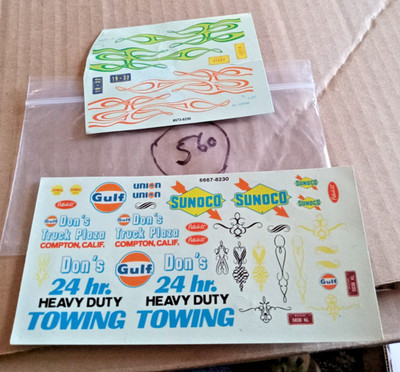 Don's 24 Hr. Heavy Towing  1/25 scale  Decals only ''read desc '' Package # 560