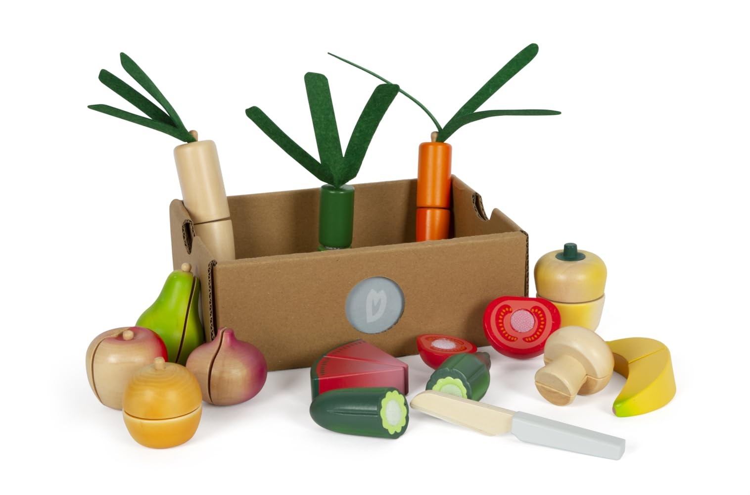 small foot Schneide-Set Obst und Gemüse Fresh, Lebensmittel für Kinderküche, Rol