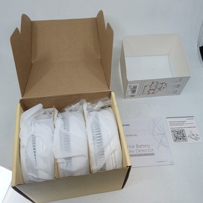 X-Sense Smoke Alarm SD2L0AX Fire Safety Detector 3-Pack New Open Box