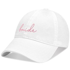 Bride Hat for Women Bridesmaid Engagement Gift for Her White Baseball Cap wit...