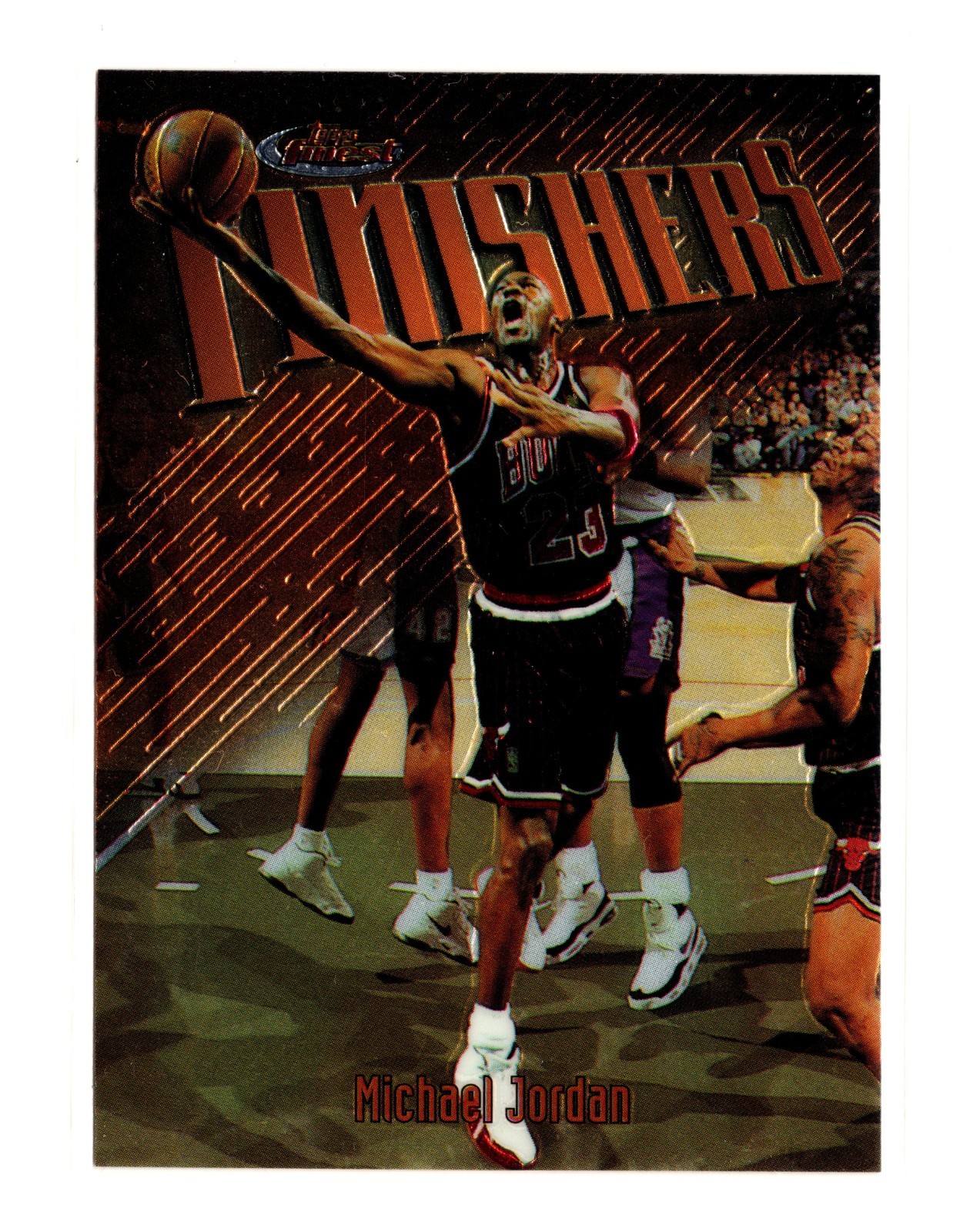 1997-98 Topps Finest #39 Bronze Michael Jordan "Finishers" (CHICAGO BULLS HOF)