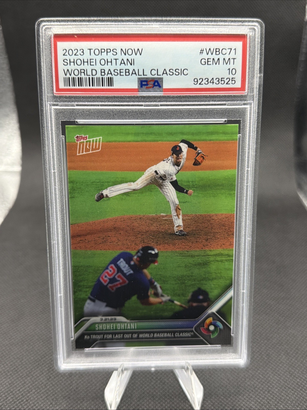 2023 TOPPS NOW WBC #WBC71 SHOHEI OHTANI PSA 10