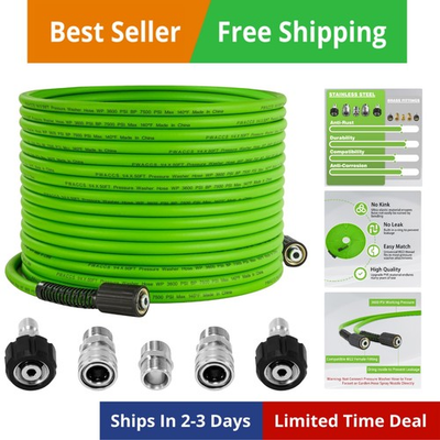 #ad #ad Pressure Washer Hose 50 FT x 1 4quot; Power Washer Hose Kink Resistant Universa... $79.99