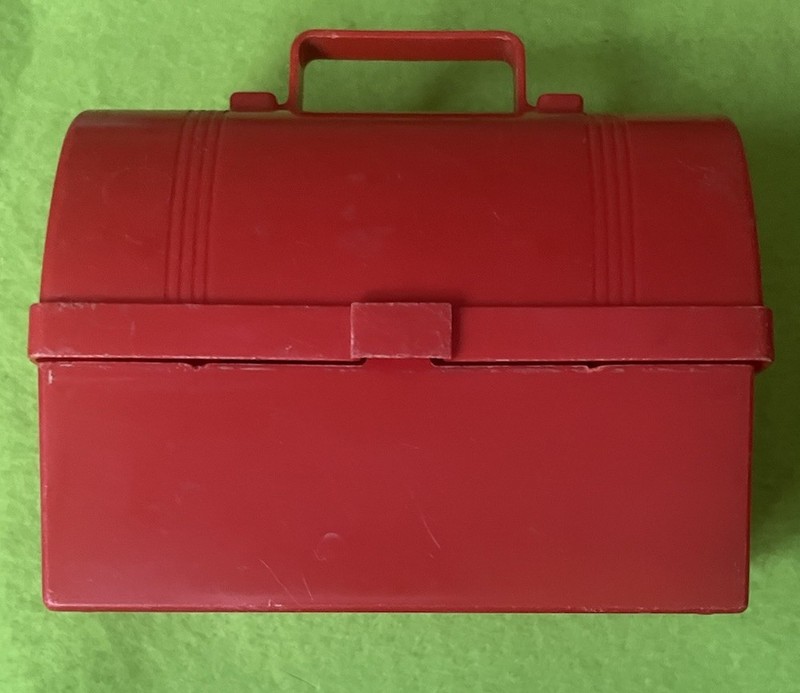 Vintage Fisher-Price Red Barn mini lunch box, originally released in 1962