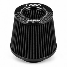 High-flow Universal Sport Cone Cold Air Intake Filter Black 3 3.5 4