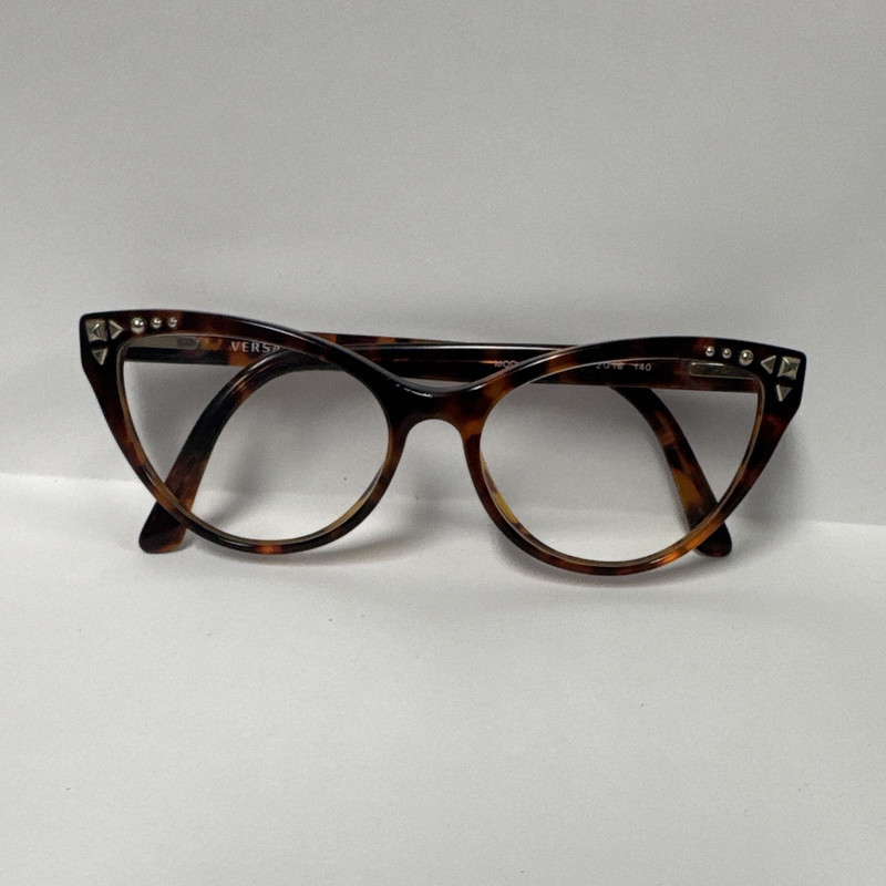 Versace 3191 MOD.3191 5074 Full Rim Brown Tortoise Plastic Cat Eye 52-16-140.#26