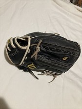 Wilson A440 Fast Pitch Glove Left Hand Throw 12" Monsta Web Black and White