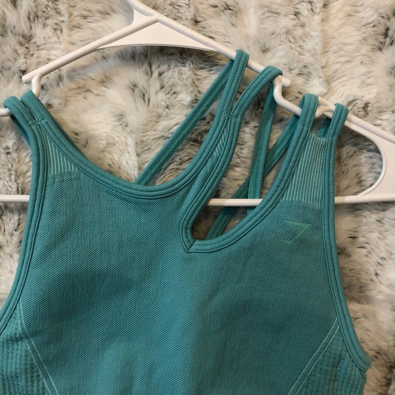 gymshark ultra seamless spearmint turquoise tank-bra