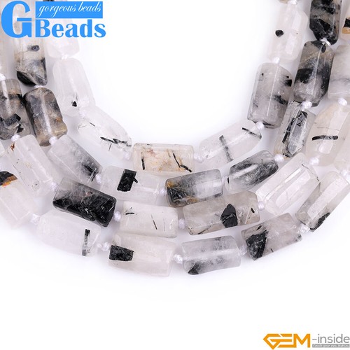 Natural Assorted Gemstone Faceted Tube Column Beads for Jewelry Making 8x12mm - Picture 137 of 192