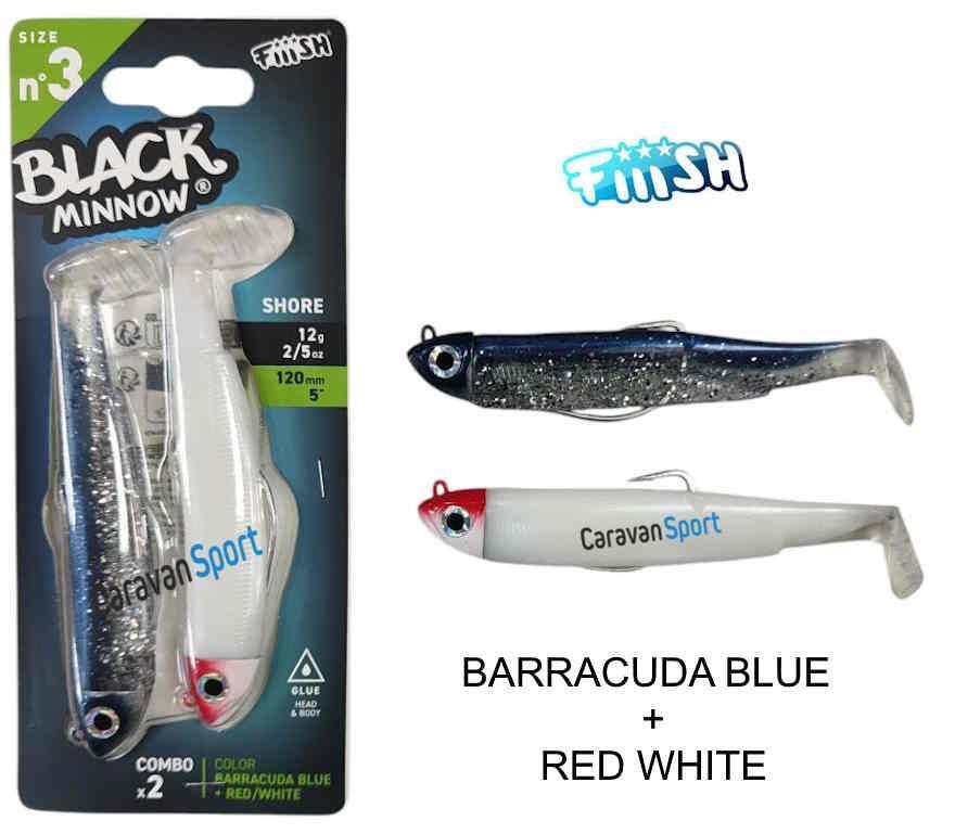 Leurre Souple Fiiish Black Minnow Européen – Lot De 4 – 120mm 12g – Bar Sea Bass