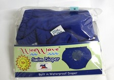 Wee Wave Swim Diaper Blue Trunk Style Medium 18-22 lbs UV 50 waterproof diaper