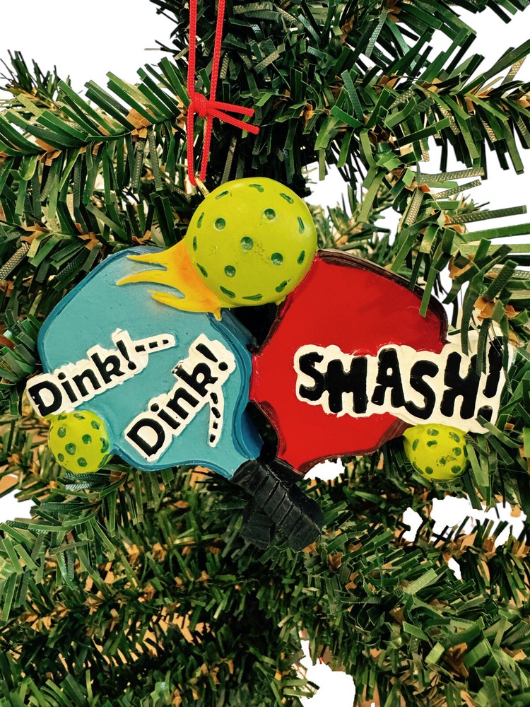 Pickleball Marketplace - Pickleball Inspired "Dink/Dink SMASH!" Hanging Ornament