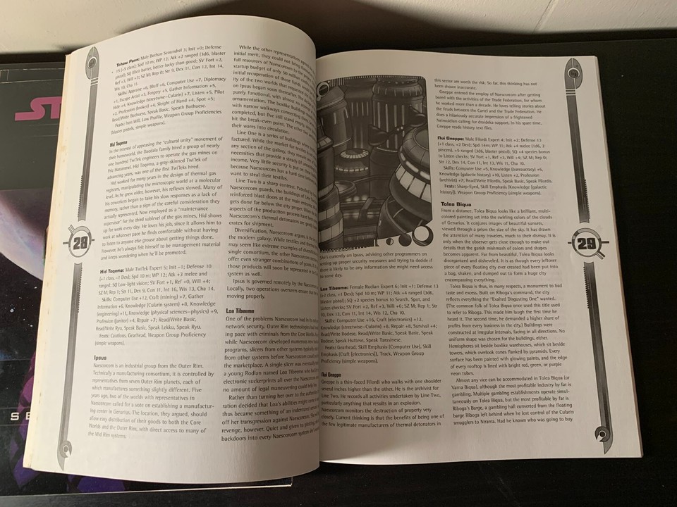 Star Wars RPG Books Secrets of Tatooine/Naboo Alien Anthology Living ...